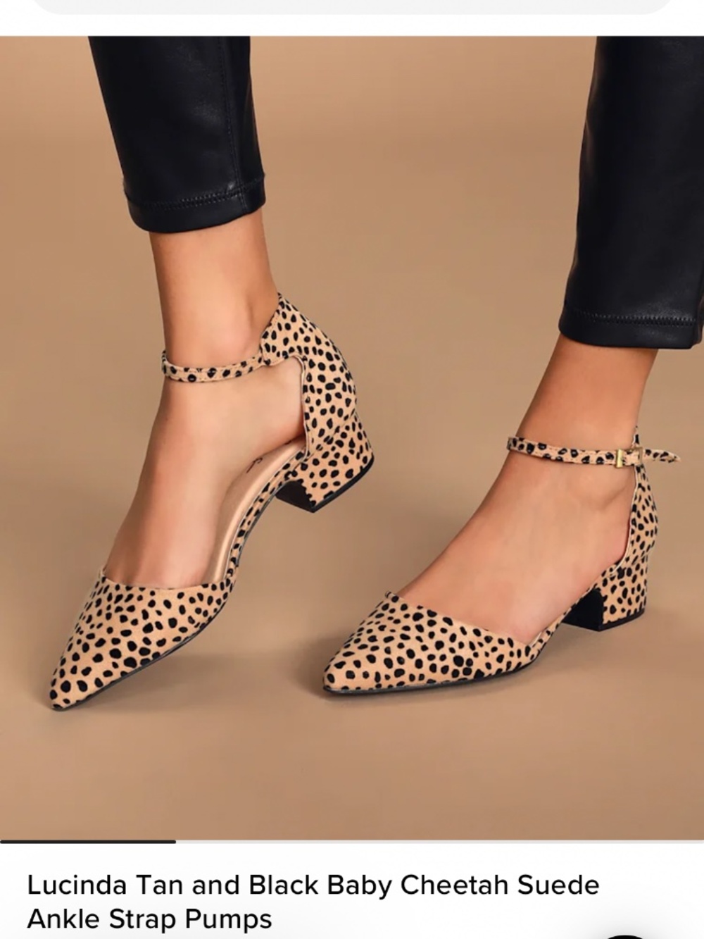 Lulus Lucinda Baby Cheetah Print Suede Pumps - Picture 8 of 8